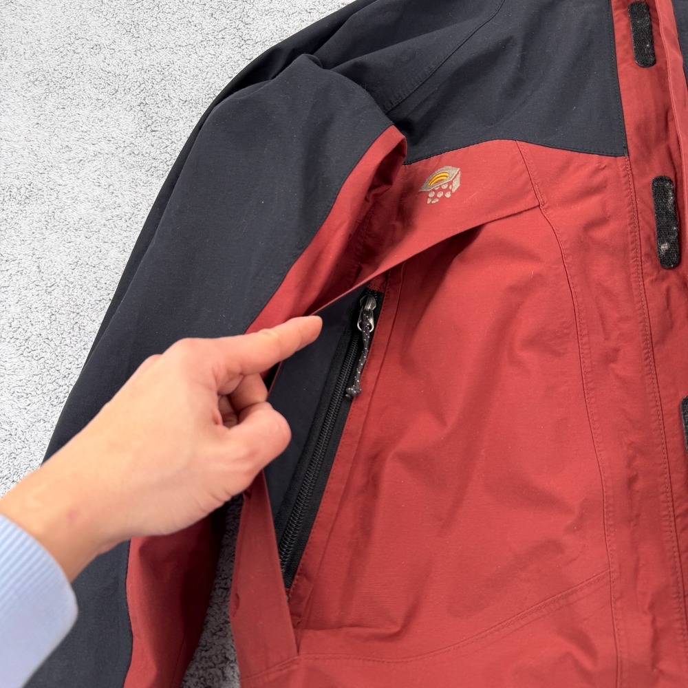 Mountain Hardwear Jacket Mens Small Red Goretex XCR Hooded Zip Pocket Ski Snow - Picture 5 of 16